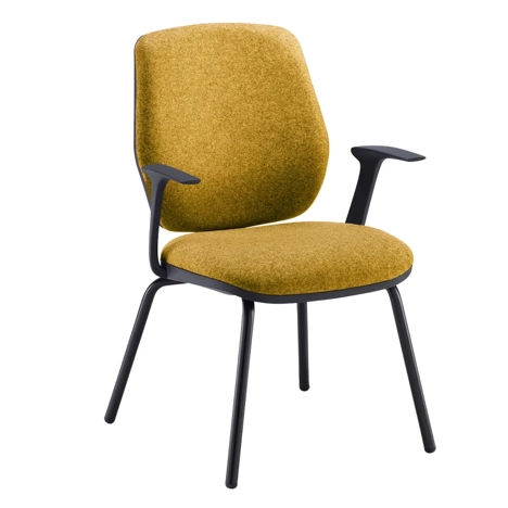 Tegan Fabric 4 Leg Frame Meeting Chair - Fortress - FL821