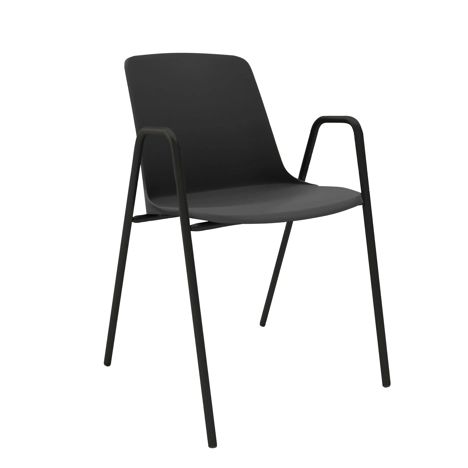 UNO Conference Chair with Armrest - Black