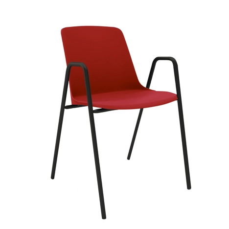 UNO Conference Chair with Armrest - Red