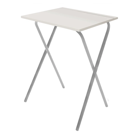 Folding Frame Exam Desk - W450 x D600 x H710mm - Light Grey Legs - Light Grey
