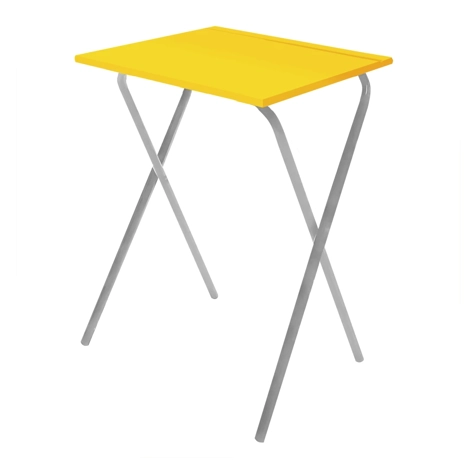 Folding Frame Exam Desk - W525 x D600 x H710mm - Light Grey Legs - Daffodil