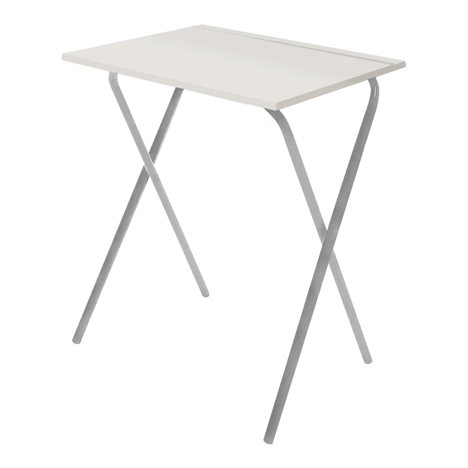 Folding Frame Exam Desk - W600 x D600 x H710mm - Light Grey Legs - Light Grey