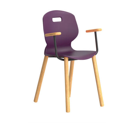 Titan Arc Wooden Four Leg Frame with Arms - Size 6 - Grape