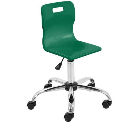 Titan Swivel Senior Chair - Chrome Base - Green