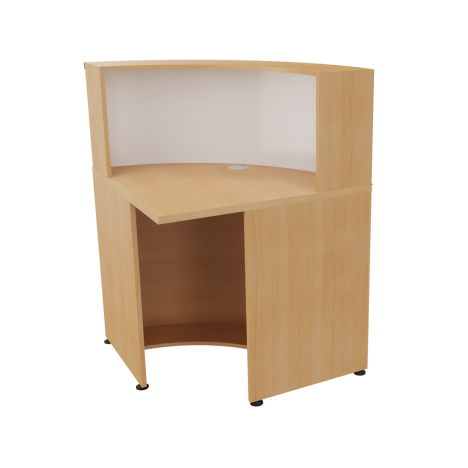 Reception Units - Corner + Hood - W800 x D800 x H726mm - Beech
