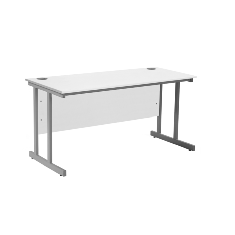 VDU Cantilever Workstation - 1500mm - 600mm Deep - White