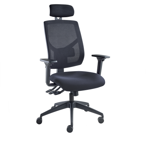 Vision High Back Mesh Chair - Headrest - Adjustable Arms - Costa