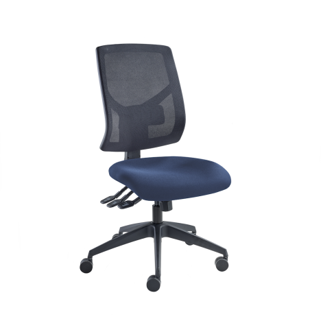 Vision High Back Mesh Chair - No Arms - Scuba