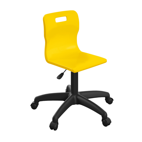 Titan Swivel Junior Chair - Plastic Base - Yellow