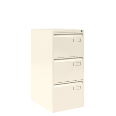 Bisley Three Drawer Filing Cabinets - Chalk