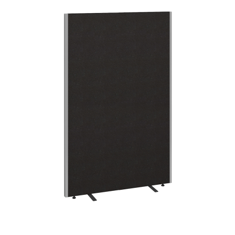 Floor Standing Fabric Screen - W1000 x D40 x H1800mm - Black