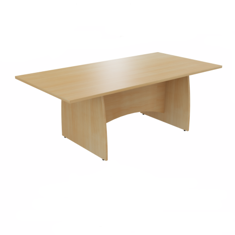 Platinum Range Conference Table - Shaped Legs - Oak