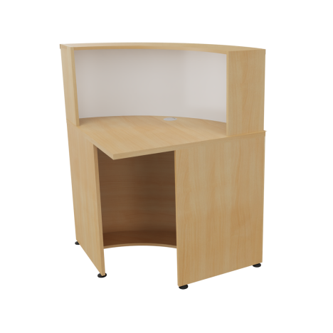 Reception Units - Corner + Hood - W800 x D800 x H726mm - Oak