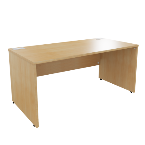 Platinum Range - VDU Workstation - 1600mm - Panel End - Oak