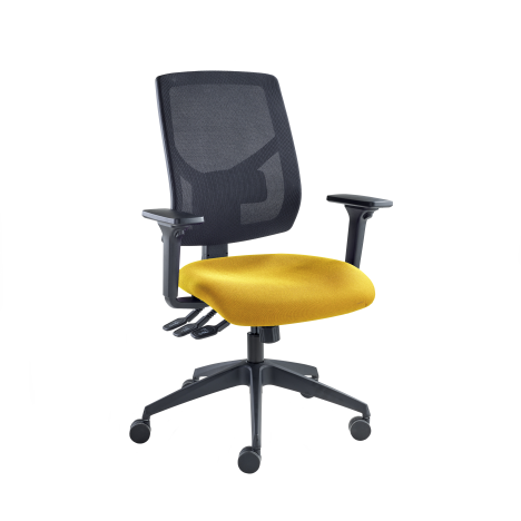 Vision High Back Mesh Chair - Adjustable Arms - Solano