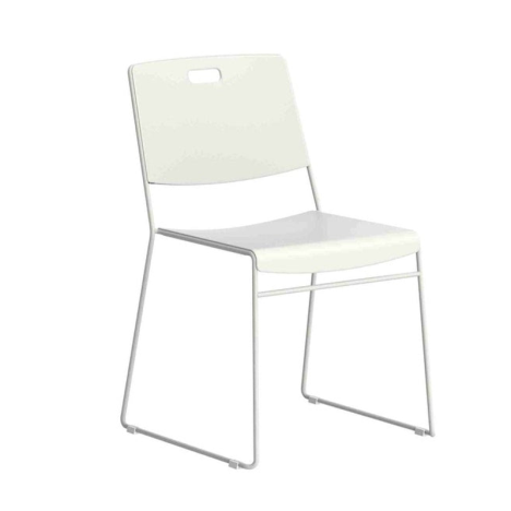 Arc High Density Stacker Chair - White