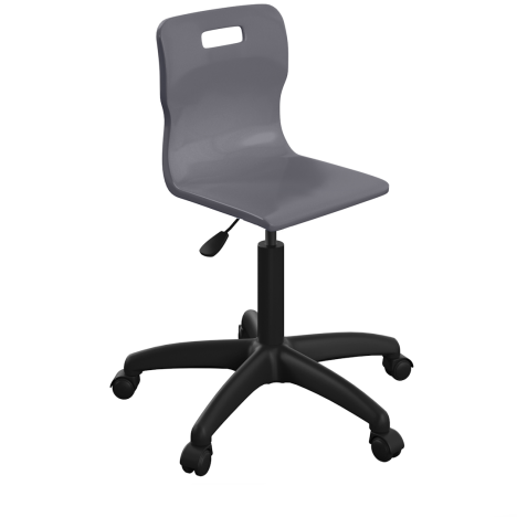 Titan Swivel Senior Chair - Black Base - Charcoal