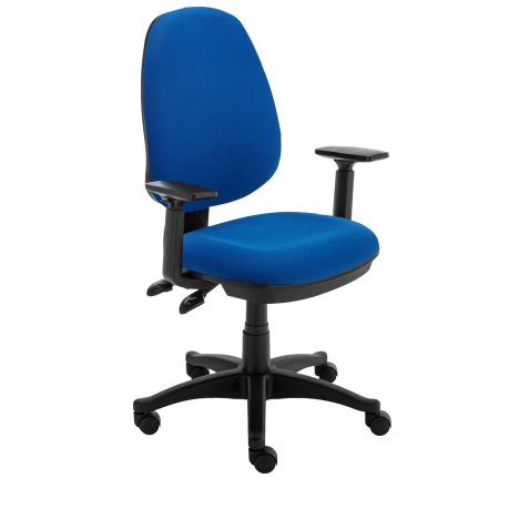 Versi Twin Lever Operator Chair - Adjustable Arms - Blue