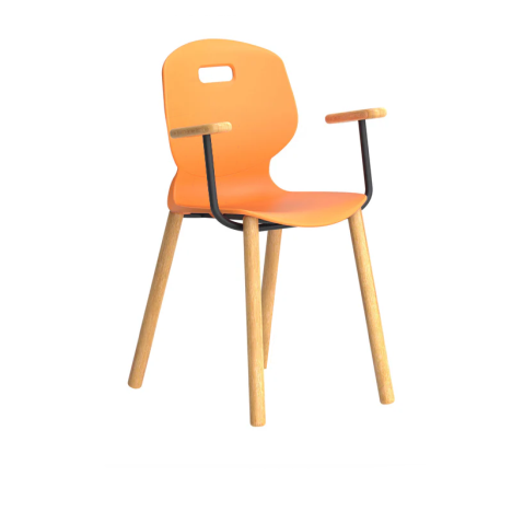 Titan Arc Wooden Four Leg Frame with Arms - Size 6 - Marigold