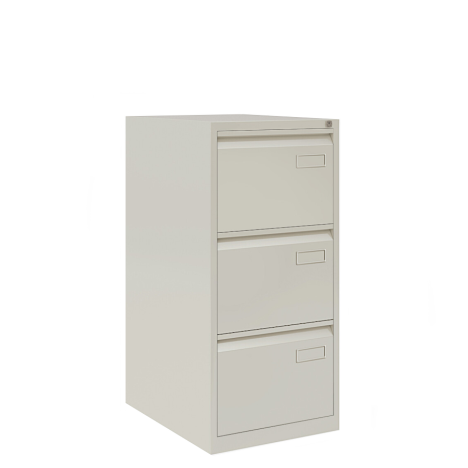 Bisley Three Drawer Filing Cabinets - Light Grey