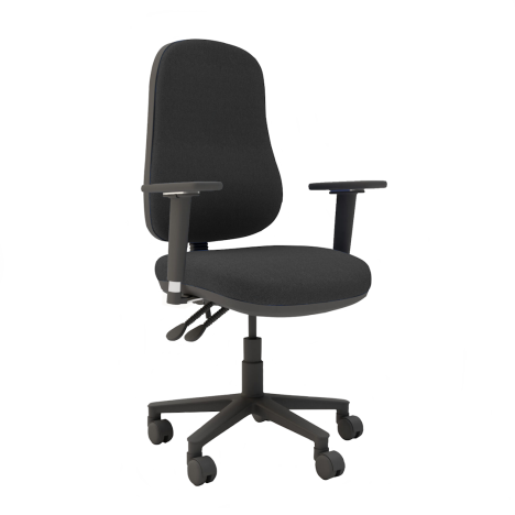 Ergo High Back Operator Chair - 3D Arms - Black