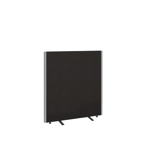 Floor Standing Fabric Screen - W800 x D40 x H1200mm - Black