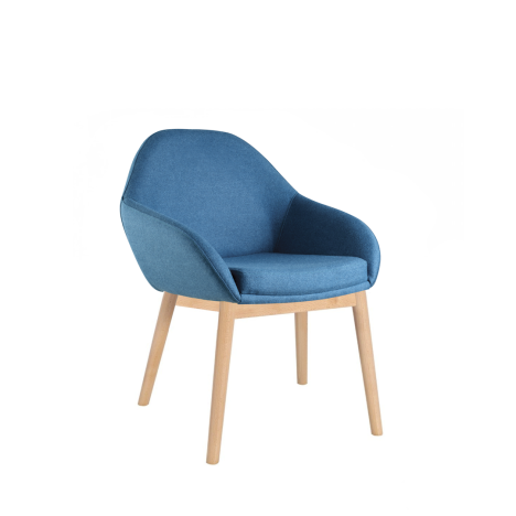 Cyrus Seating Range - Armchair with Beech Wooden Legs
