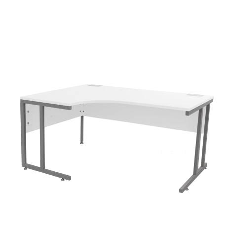 Platinum Range - Radial Workstation - Cantilever - 1500mm - Left Hand - White