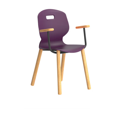 Titan Arc Wooden Four Leg Frame with Arms - Size 5 - Grape