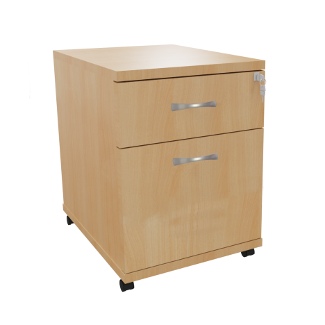 Platinum Range - Mobile Pedestals - 2 Drawer - Beech