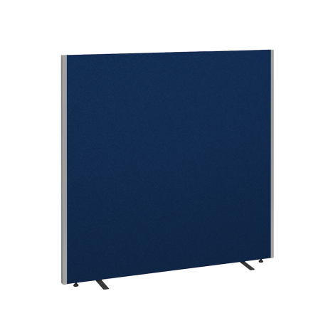 Floor Standing Fabric Screen - W1400 x D40 x H1500mm - Blue