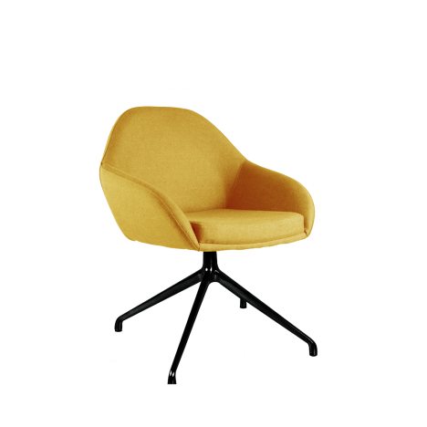 Cyrus Seating Range - Armchair with Black Metal Legs