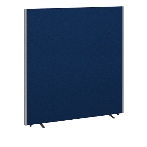 Floor Standing Fabric Screen - W1400 x D40 x H1800mm - Blue