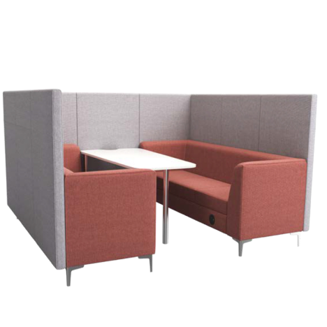 Simoon Booth - 6 Seater Booth - Open Front with Arms