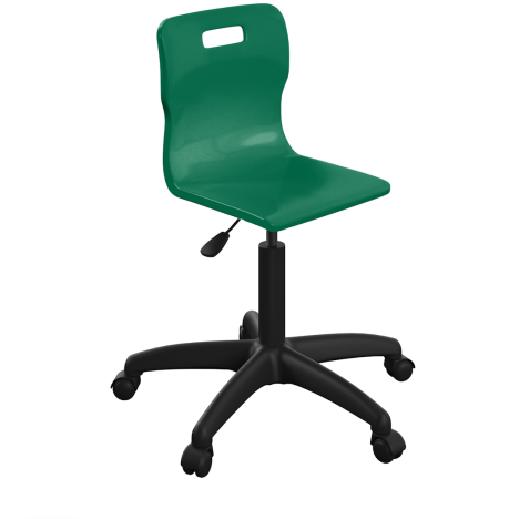 Titan Swivel Senior Chair - Black Base - Green