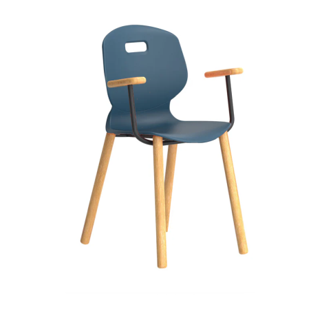 Titan Arc Wooden Four Leg Frame with Arms - Size 6 - Steel Blue