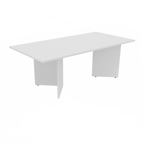 Platinum Range Conference Table - Arrow Head Legs - White