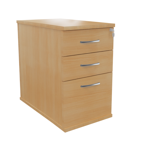Platinum Range - Desk High Pedestals 3 Drawer - 800mm - Beech