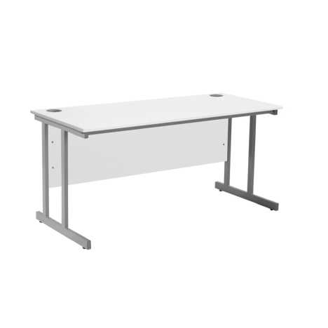 VDU Cantilever Workstation - 1600mm - 600mm Deep - White