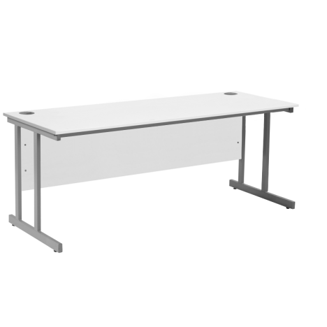 VDU Cantilever Workstation - 1800mm - 600mm Deep - White
