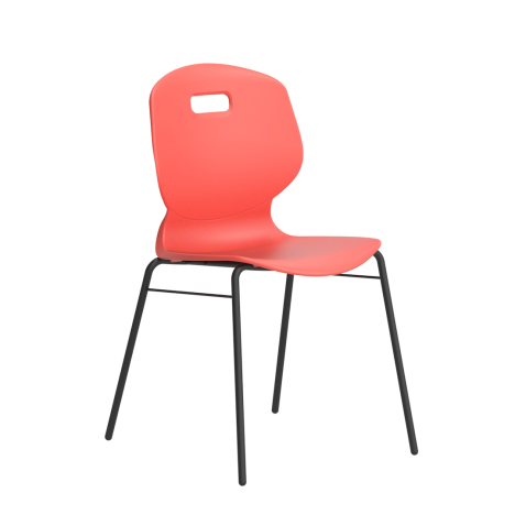 Arc 4 Leg Chair with Brace - Size 5 - Coral