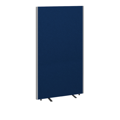 Floor Standing Fabric Screen - W800 x D40 x H1800mm - Blue