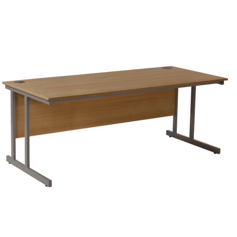 VDU Cantilever Workstation - 1800mm - 600mm Deep - Beech