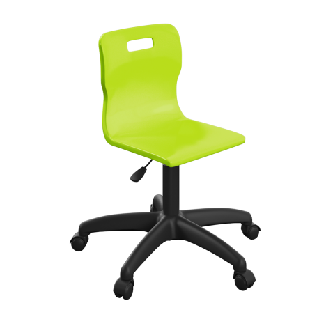 Titan Swivel Junior Chair - Plastic Base - Lime