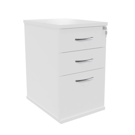Platinum Range - Desk High Pedestals 3 Drawer - 600mm - White