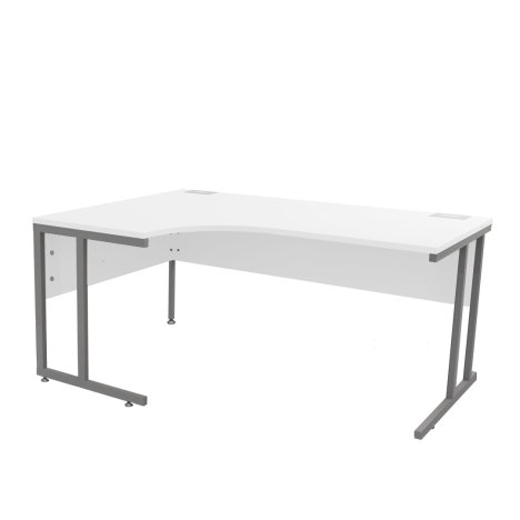 Platinum Range - Radial Workstation - Cantilever - 1600mm - Left Hand - White