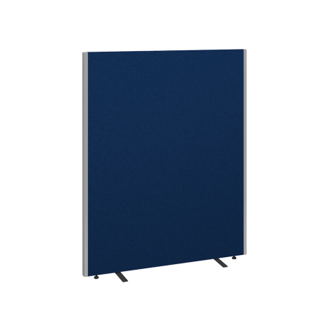 Floor Standing Fabric Screen - W1200 x D40 x H1500mm - Blue