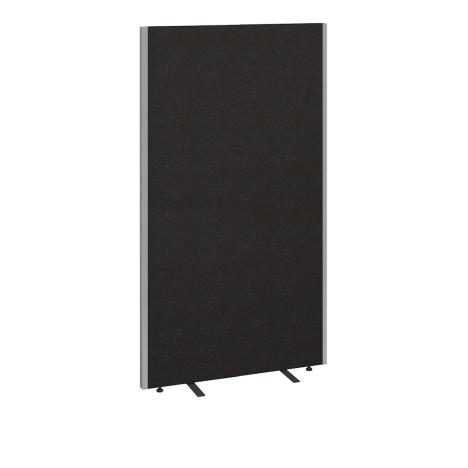 Floor Standing Fabric Screen - W800 x D40 x H1800mm - Black