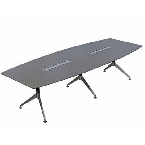 Nero - Chamfered Executive Boardroom Table - 4000mm - Anthracite