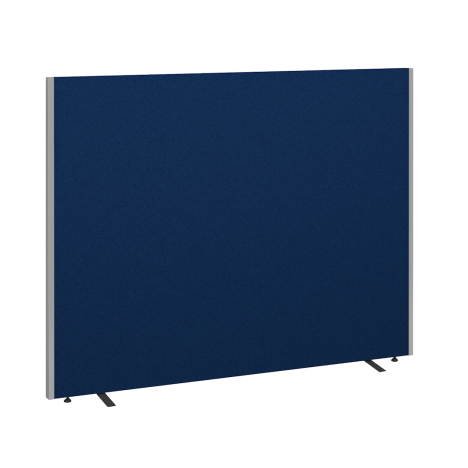 Floor Standing Fabric Screen - W1800 x D40 x H1500mm - Blue